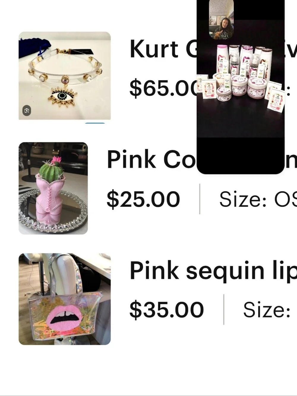 Pink Sequin Lip Clear Tote Bag - Stylish Statement Accessory 3 Item Bundle - Picture 1 of 1